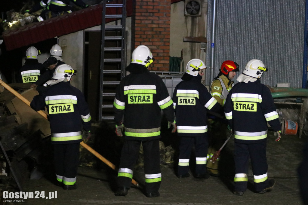 Pożar na terenie jednej z gostyńskich firm