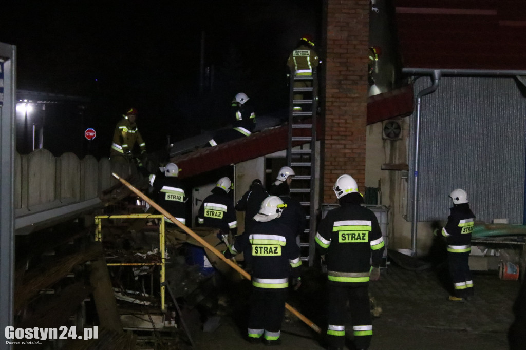 Pożar na terenie jednej z gostyńskich firm