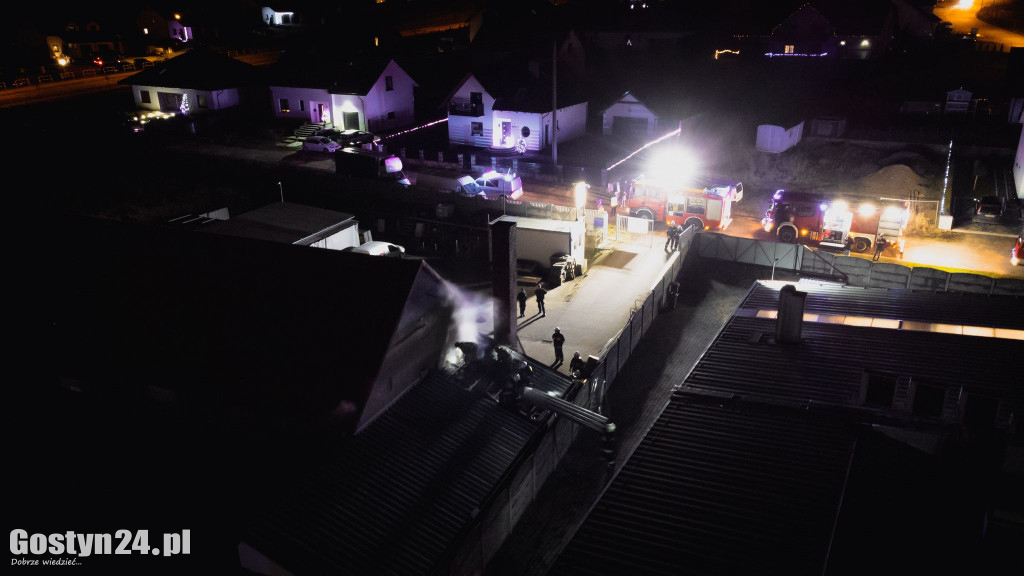 Pożar na terenie jednej z gostyńskich firm