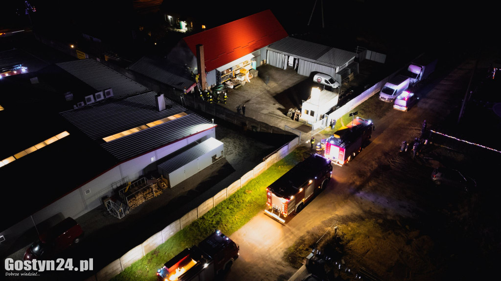 Pożar na terenie jednej z gostyńskich firm