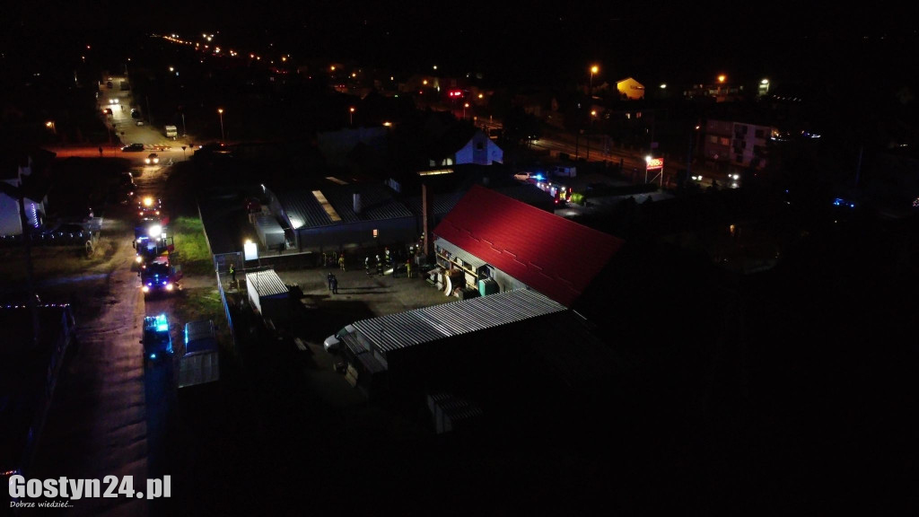 Pożar na terenie jednej z gostyńskich firm