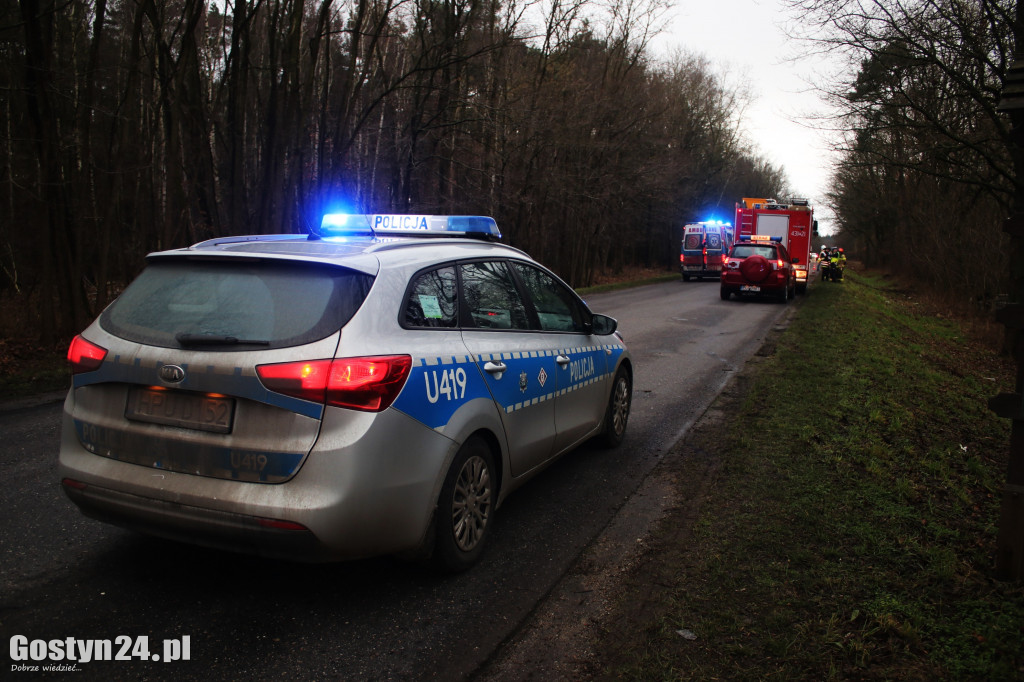 Samochód wypadł z drogi na trasie Karzec-Dzięczyna