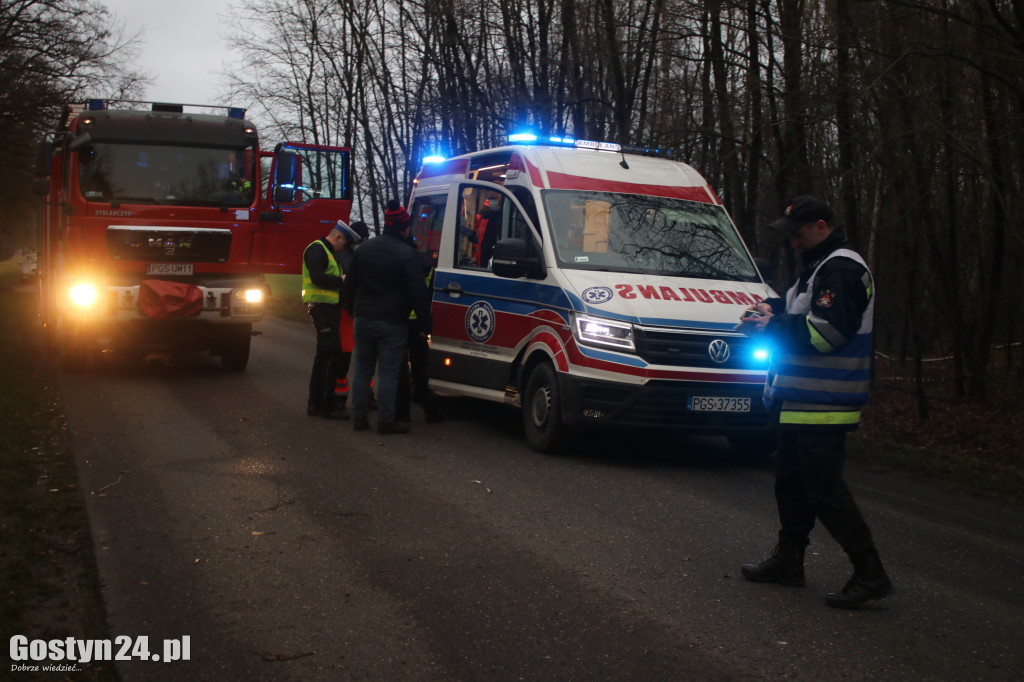 Samochód wypadł z drogi na trasie Karzec-Dzięczyna