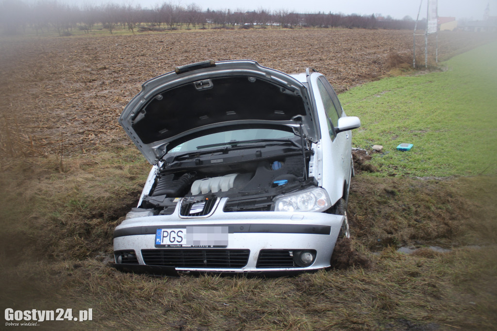 Wypadek na obwodnicy Krobi. Jeden kierowca pijany