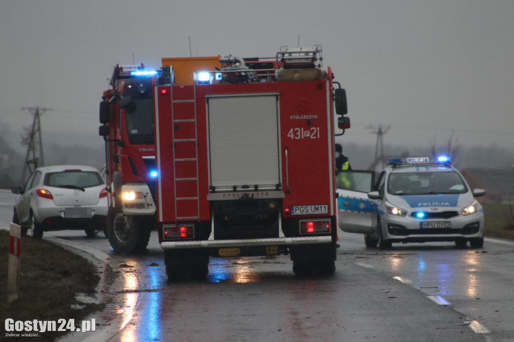 Wypadek na obwodnicy Krobi. Jeden kierowca pijany