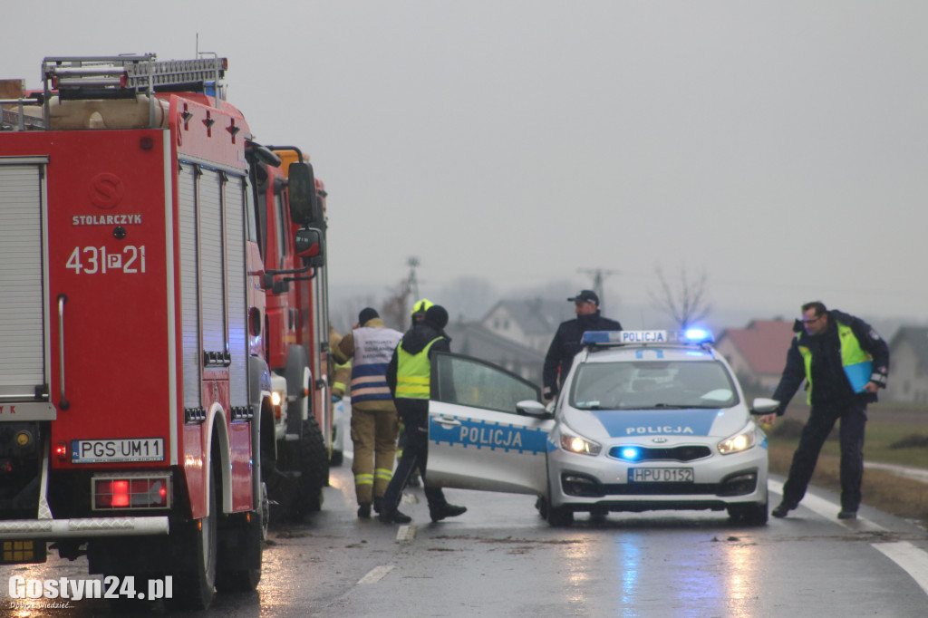 Wypadek na obwodnicy Krobi. Jeden kierowca pijany