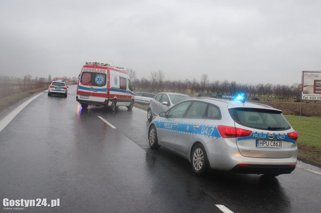 Wypadek na obwodnicy Krobi. Jeden kierowca pijany