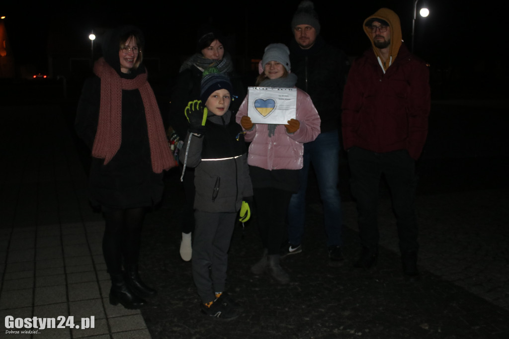 Manifestacja solidarności z Ukrainą w Pogorzeli