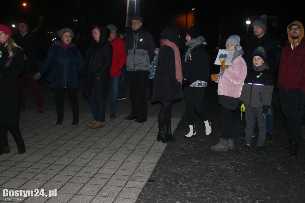 Manifestacja solidarności z Ukrainą w Pogorzeli