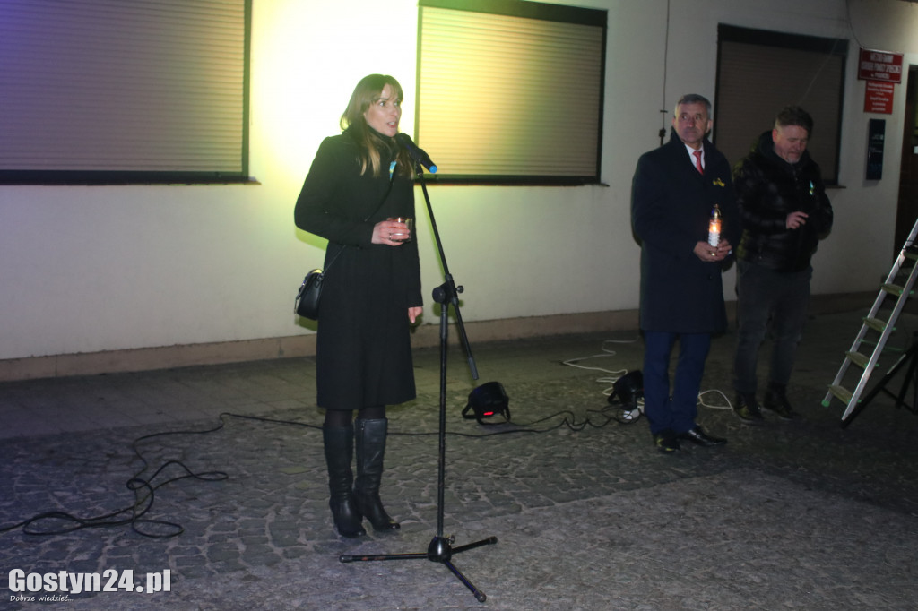Manifestacja solidarności z Ukrainą w Pogorzeli