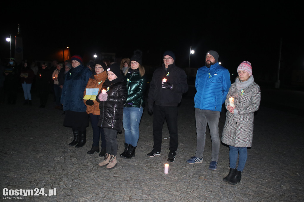 Manifestacja solidarności z Ukrainą w Pogorzeli