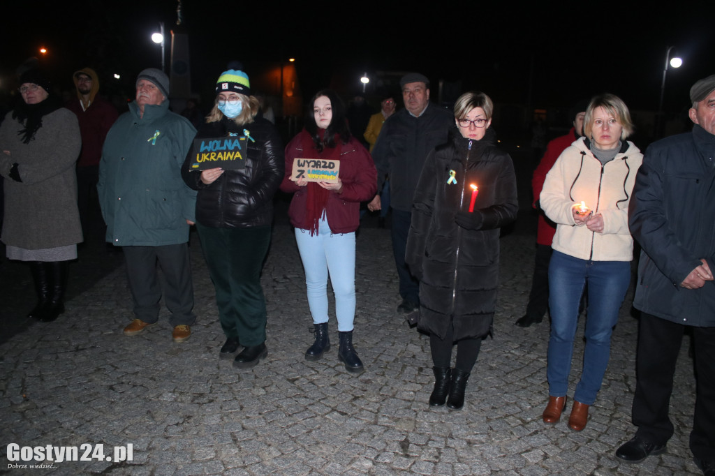 Manifestacja solidarności z Ukrainą w Pogorzeli