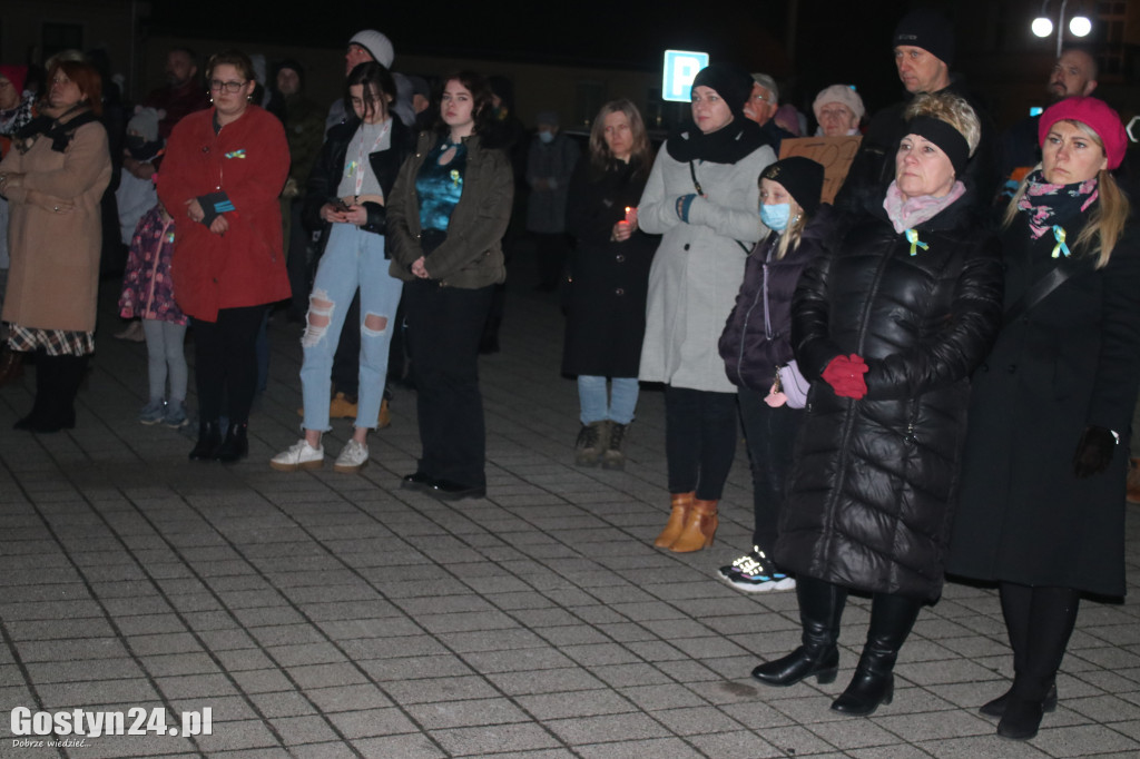 Manifestacja solidarności z Ukrainą w Pogorzeli