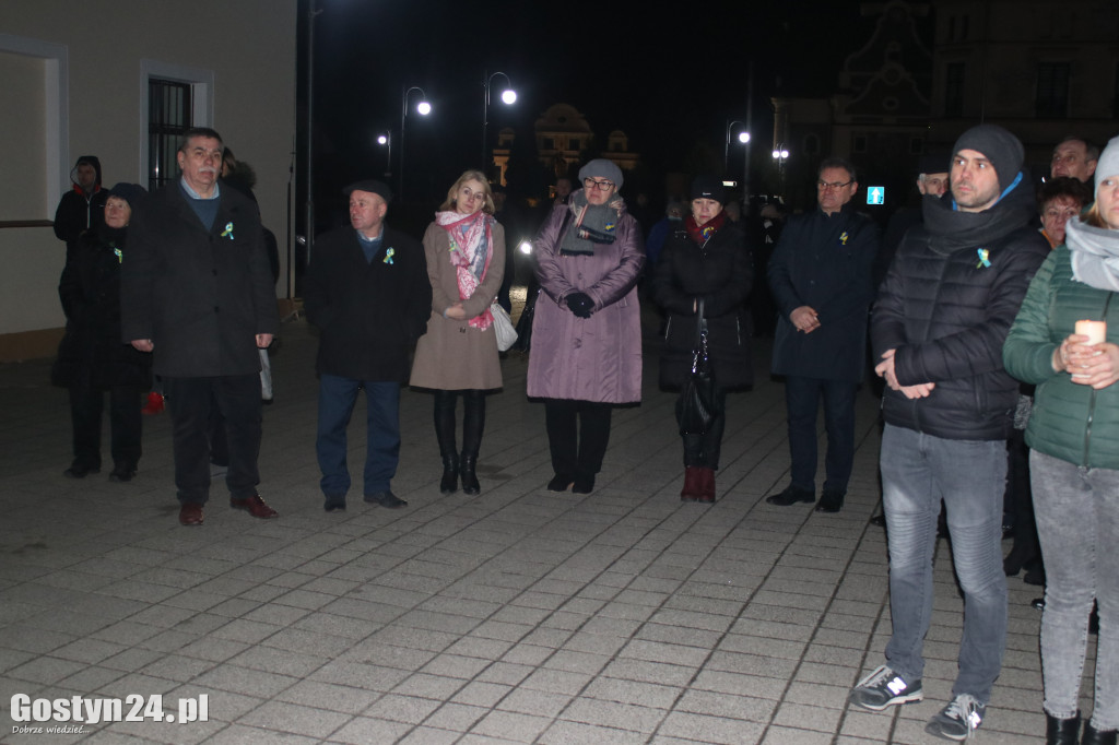 Manifestacja solidarności z Ukrainą w Pogorzeli