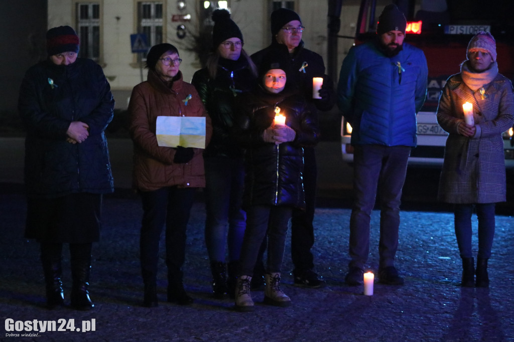Manifestacja solidarności z Ukrainą w Pogorzeli