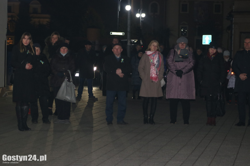 Manifestacja solidarności z Ukrainą w Pogorzeli