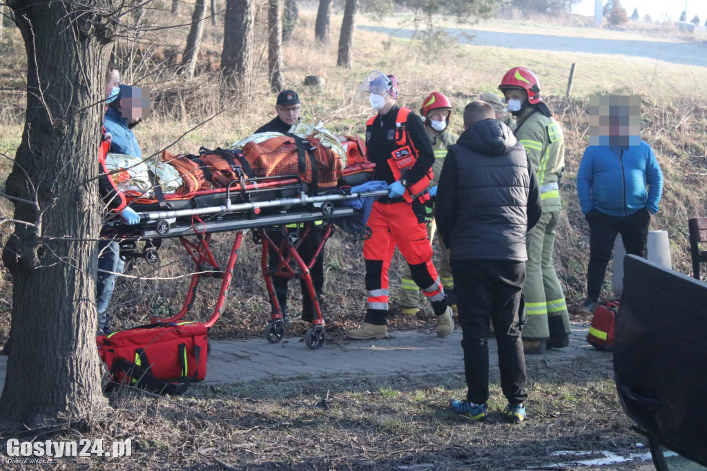 Zdarzenie drogowe na trasie Strzelce Wielkie - Piaski