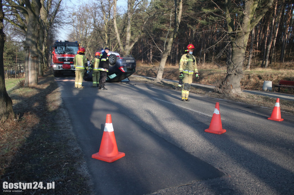Zdarzenie drogowe na trasie Strzelce Wielkie - Piaski