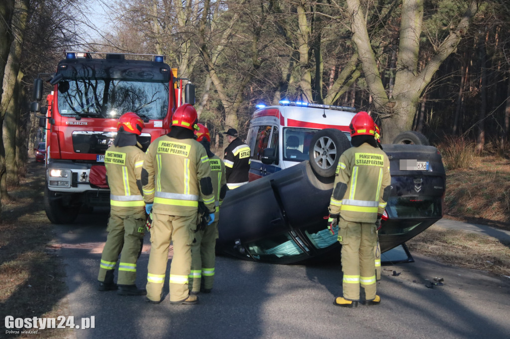 Zdarzenie drogowe na trasie Strzelce Wielkie - Piaski