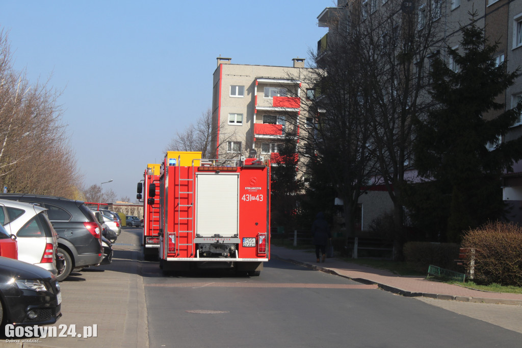 Działania służb ratunkowych na os. Górna w Gostyniu