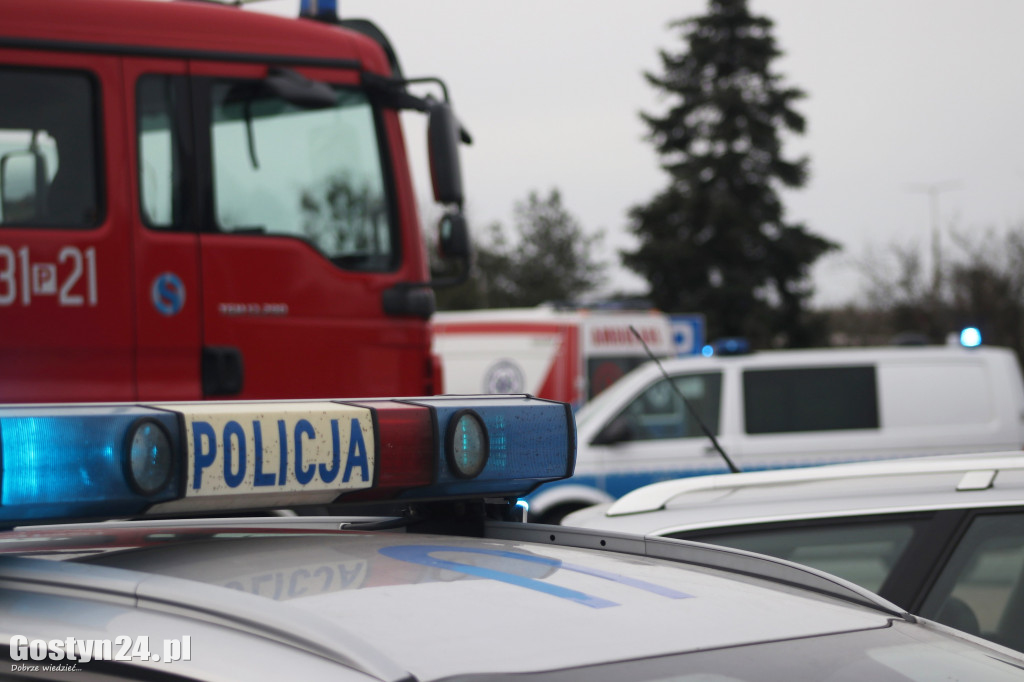 Kolizja na skrzyżowaniu ulic Europejskiej i Nad Kanią w Gostyniu
