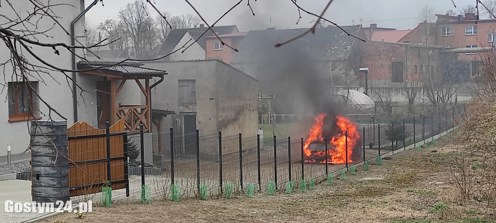 Pożar samochodu osobowego w Żytowiecku