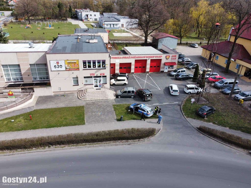 Zablokowany wyjazd zastępów OSP w Borku Wlkp.