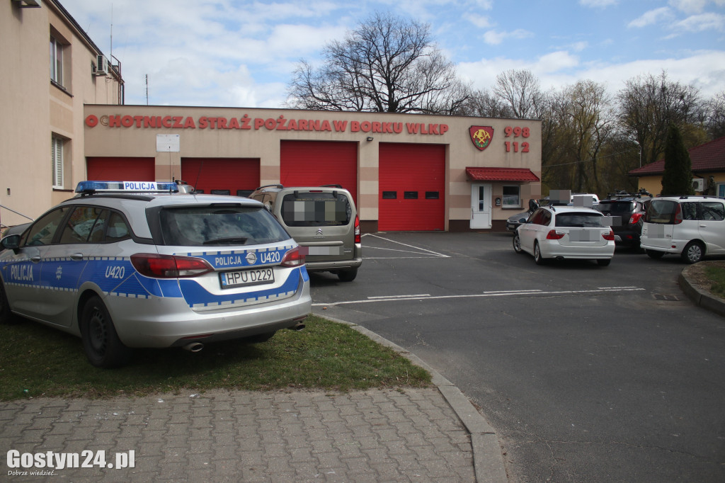Zablokowany wyjazd zastępów OSP w Borku Wlkp.