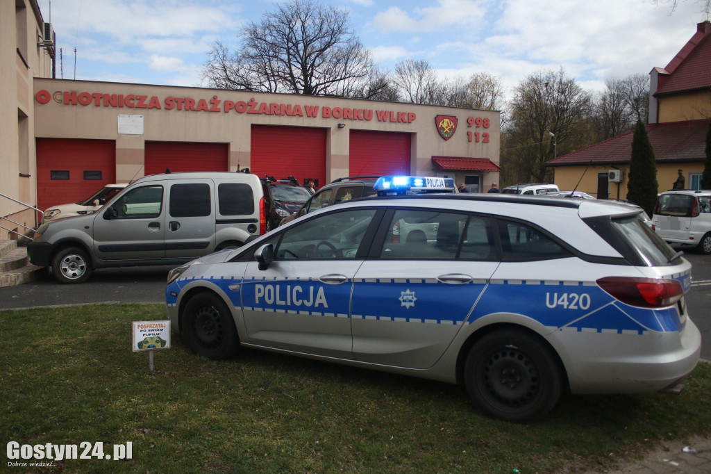 Zablokowany wyjazd zastępów OSP w Borku Wlkp.