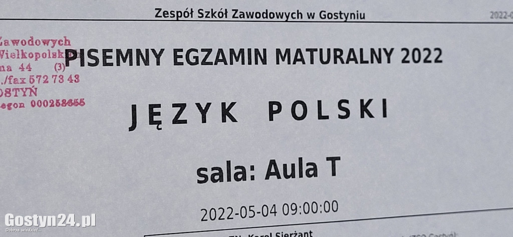 Rozpoczęły się egzaminy maturalne 2022