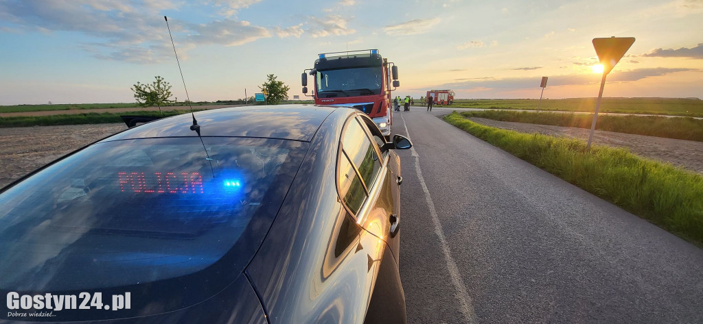 Wypadek na trasie wyścigu kolarskiego