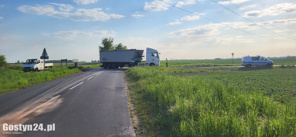 Zderzenie busa z ciężarówką na trasie Gostyń-Poniec