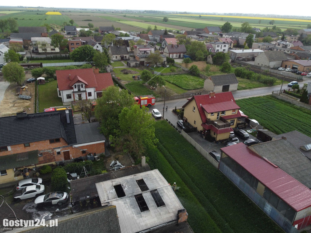 Pożar warsztatu blacharskiego w Krzemieniewie