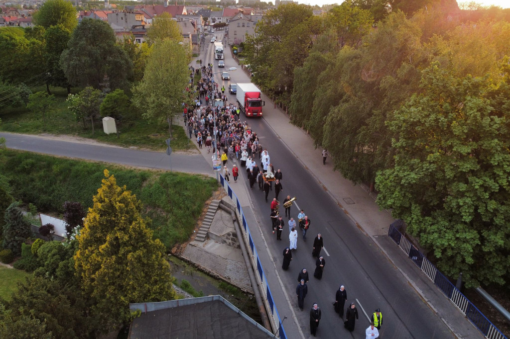 Pierwsza w tym roku procesja fatimska ulicami Gostynia