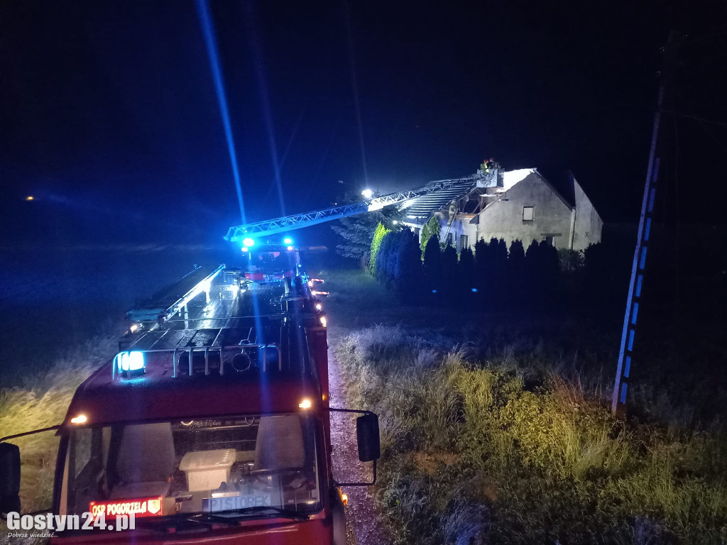 Na powiatem gostyńskim przeszła gwałtowna burza