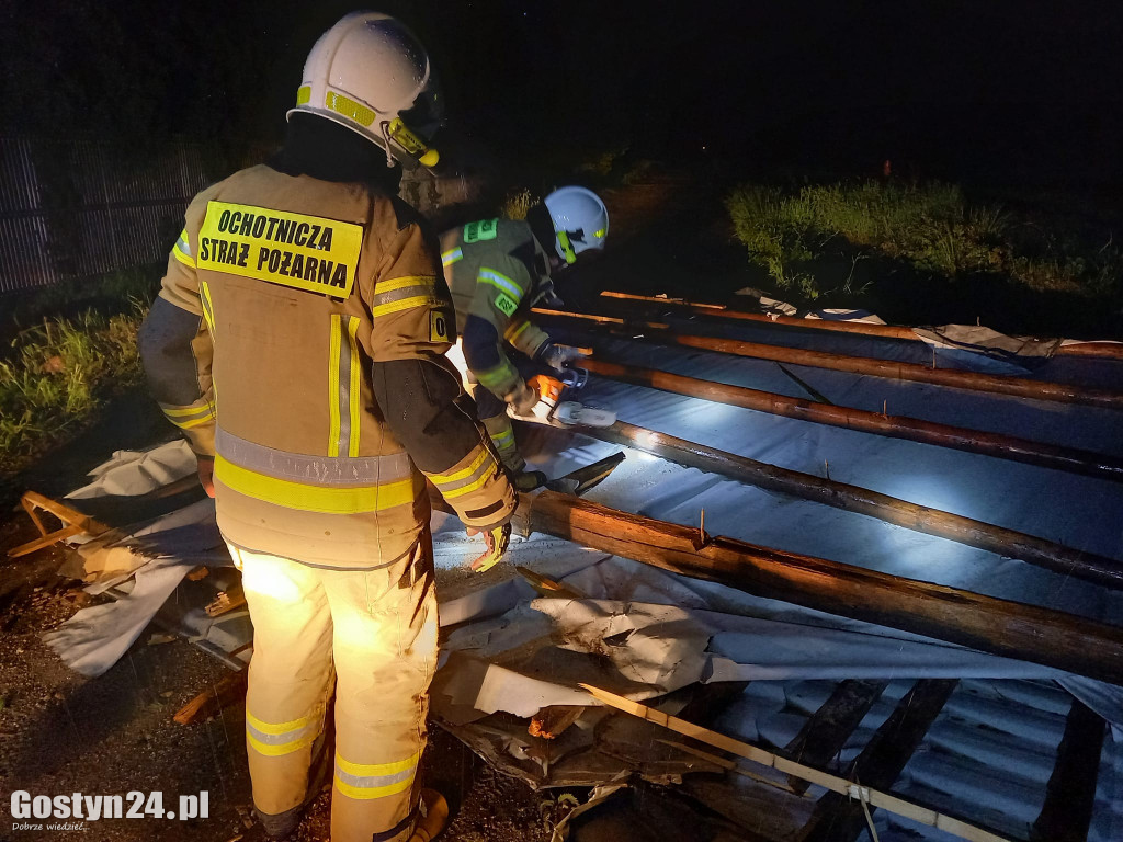 Na powiatem gostyńskim przeszła gwałtowna burza