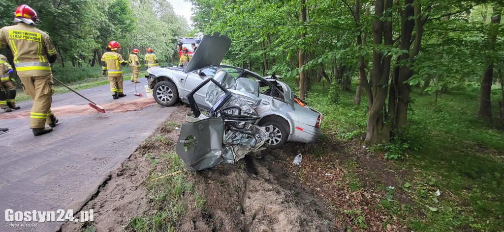 Wypadek pijanego kierowcy na trasie Dzięczyna-Karzec