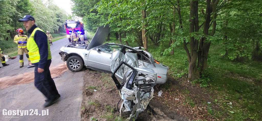 Wypadek pijanego kierowcy na trasie Dzięczyna-Karzec
