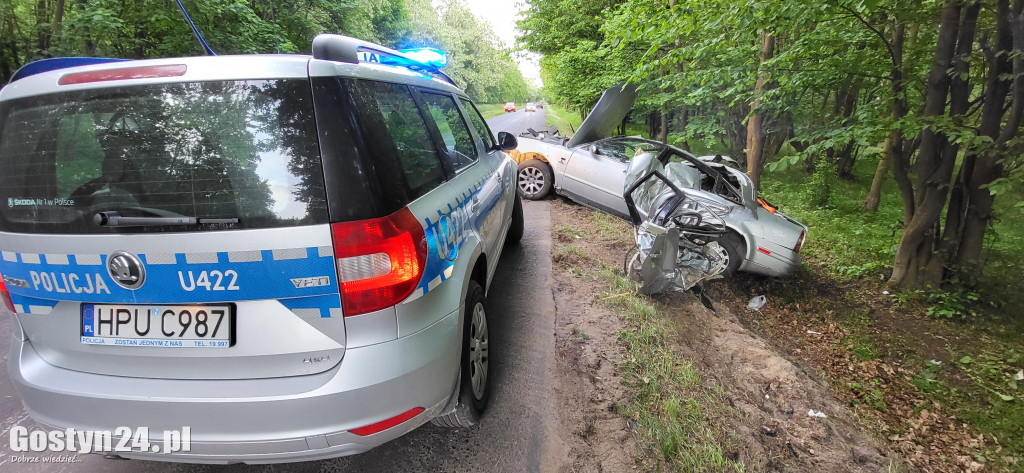 Wypadek pijanego kierowcy na trasie Dzięczyna-Karzec