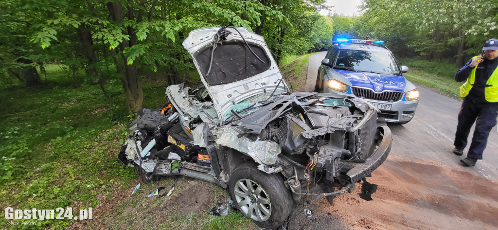 Wypadek pijanego kierowcy na trasie Dzięczyna-Karzec