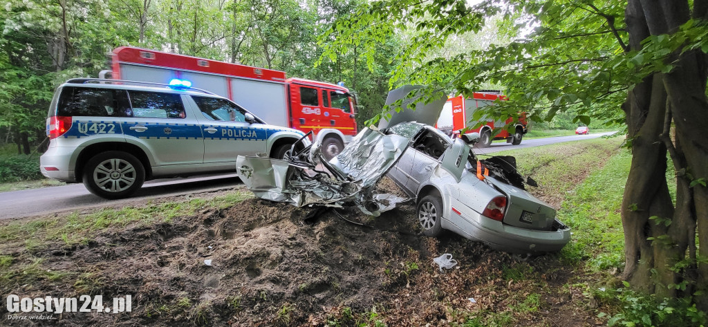 Wypadek pijanego kierowcy na trasie Dzięczyna-Karzec