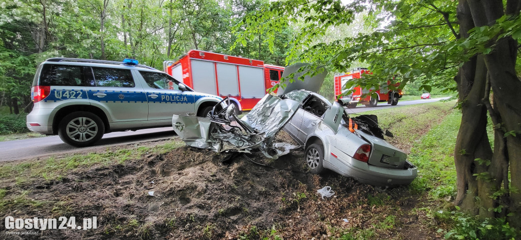 Wypadek pijanego kierowcy na trasie Dzięczyna-Karzec