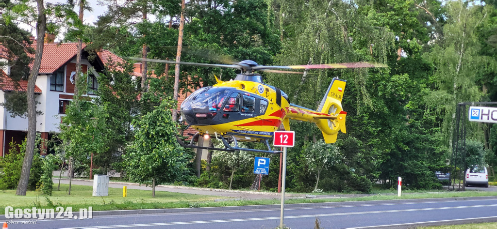 Wypadek na DK12 w Krzemieniewie. Na pomoc wezwano LPR