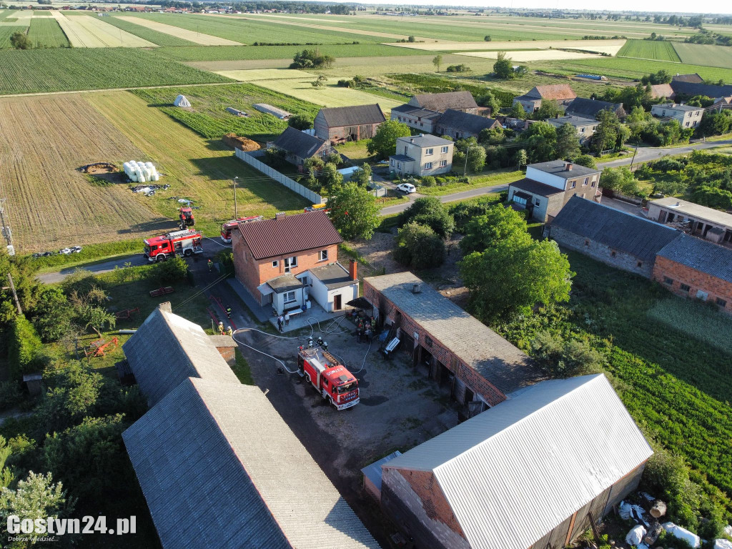Pożar pomieszczenia budynku gospodarczego w Borku Wlkp.