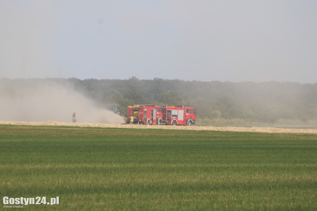 Pożar na polu w Bielawach Pogorzelskich