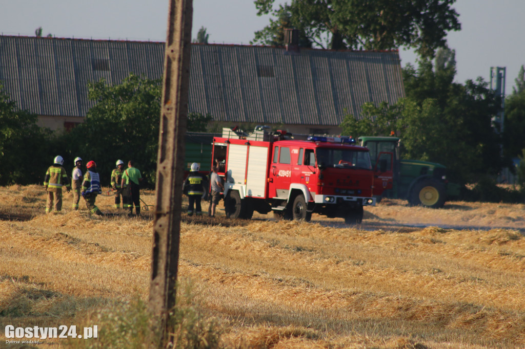 Pożar na polu pomiędzy Strumianami a Borkiem Wlkp.