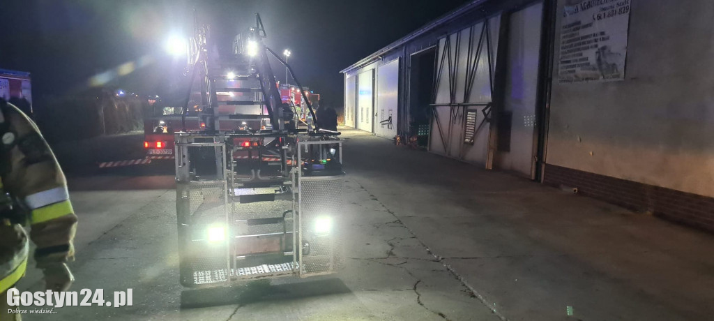 Nocny pożar pieczarkarni w Janiszewie