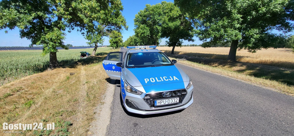 Potrącenie rowerzysty na trasie Karzec - Dzięczyna