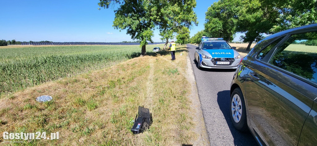 Potrącenie rowerzysty na trasie Karzec - Dzięczyna