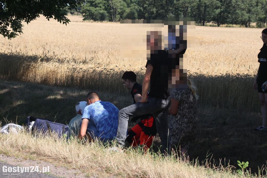 Potrącenie rowerzysty na trasie Karzec - Dzięczyna